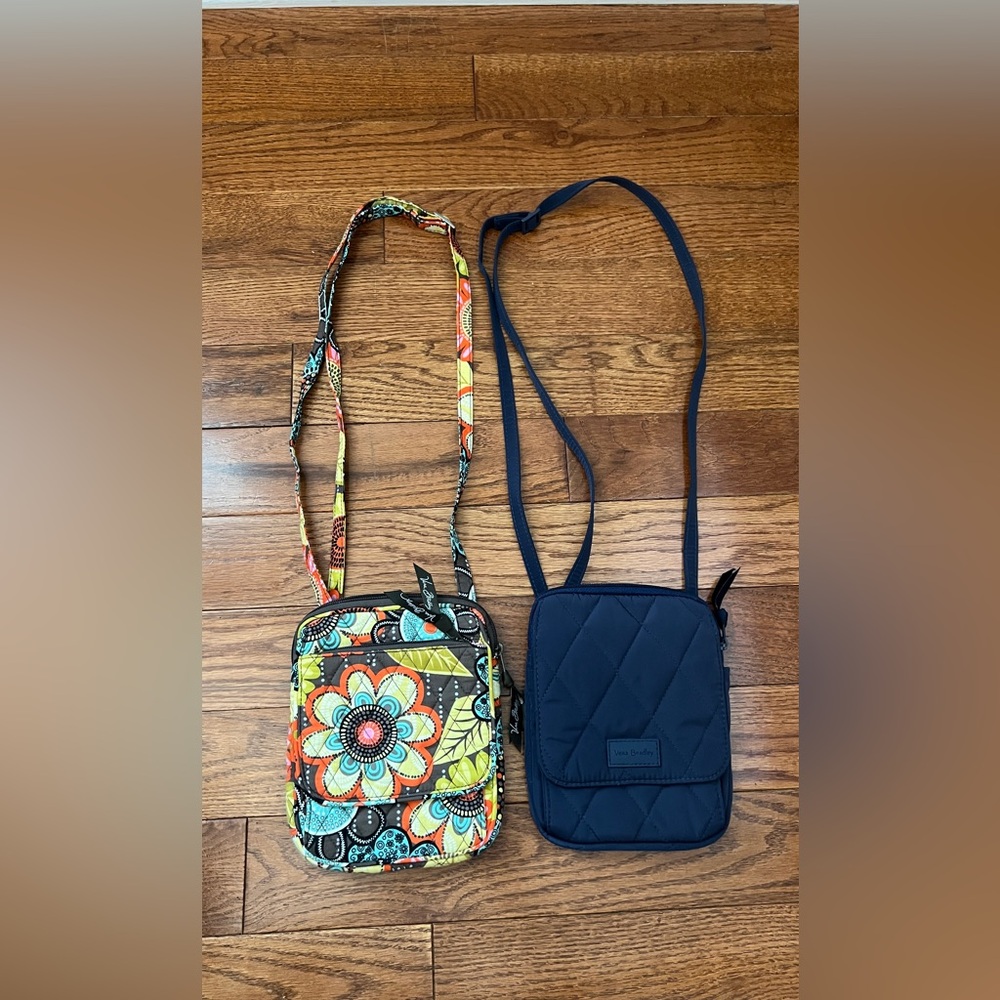 2 Vera Bradley Outlet Ultralight RFID Mini Hipster Crossbody Bags
